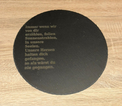 personalisierte Schieferplatte mit Gravur