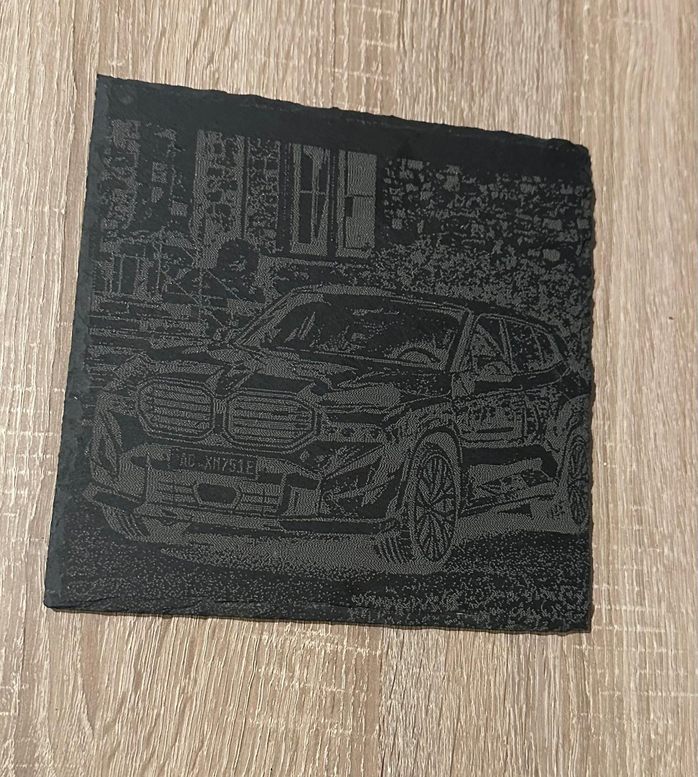 personalisierte Schieferplatte mit Gravur