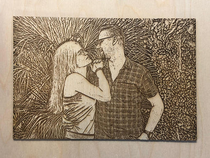 Ihre Erinnerungen in Holz graviert