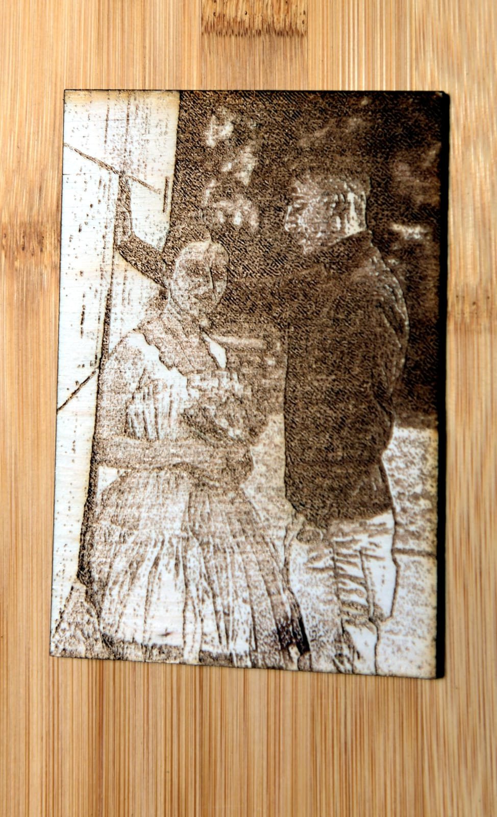 personalisierter Holzkühlschrankmagnet